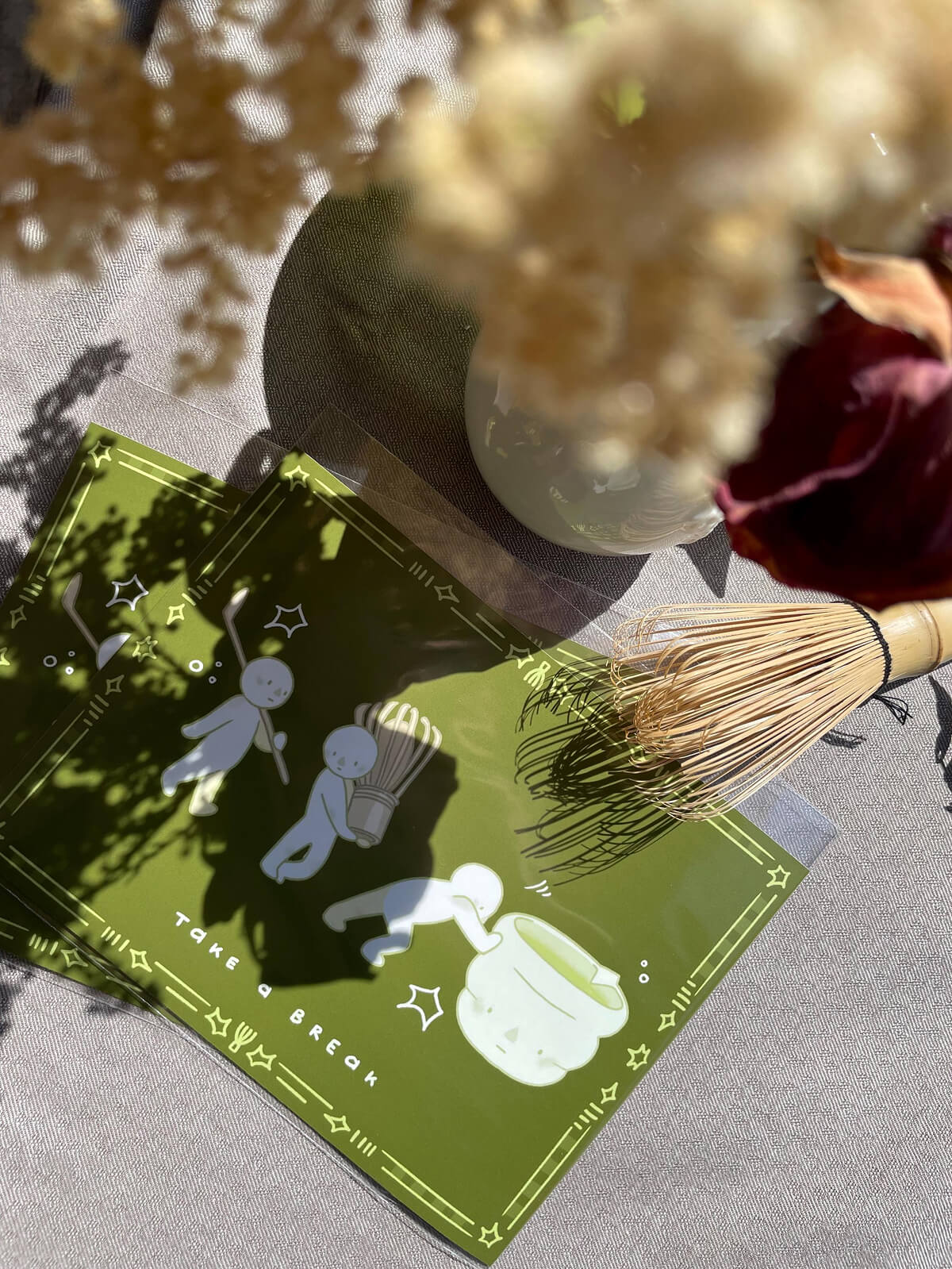 Smiski, Matcha and Snacks