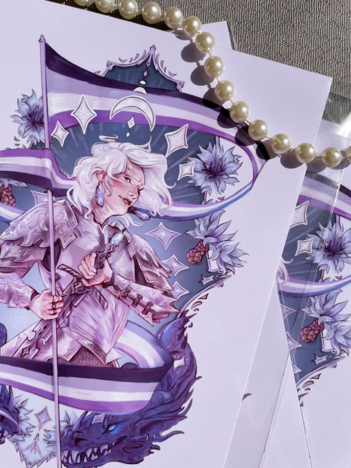 Asexual Knight Nyx ✦ A5 Art Print