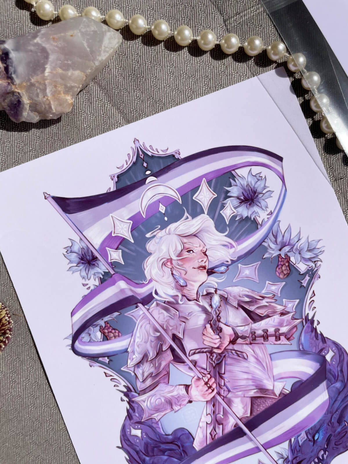 Asexual Knight Nyx ✦ A5 Art Print