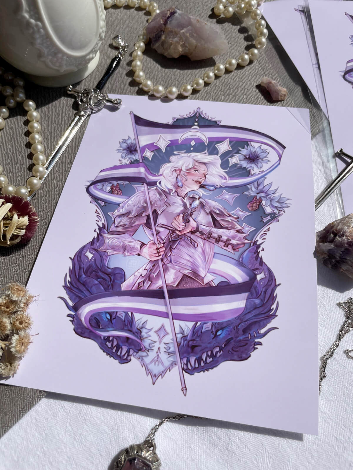 Asexual Knight Nyx ✦ A5 Art Print
