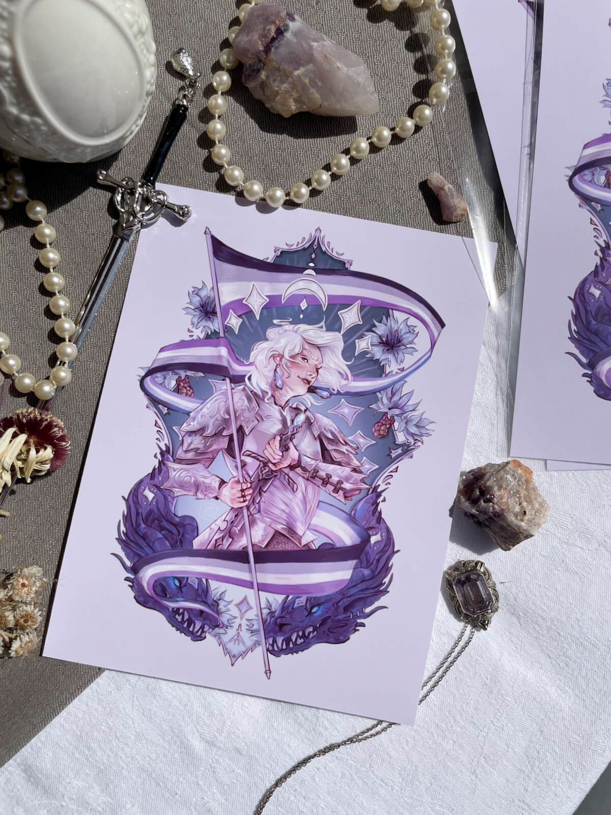 Asexual Knight Nyx ✦ A5 Art Print