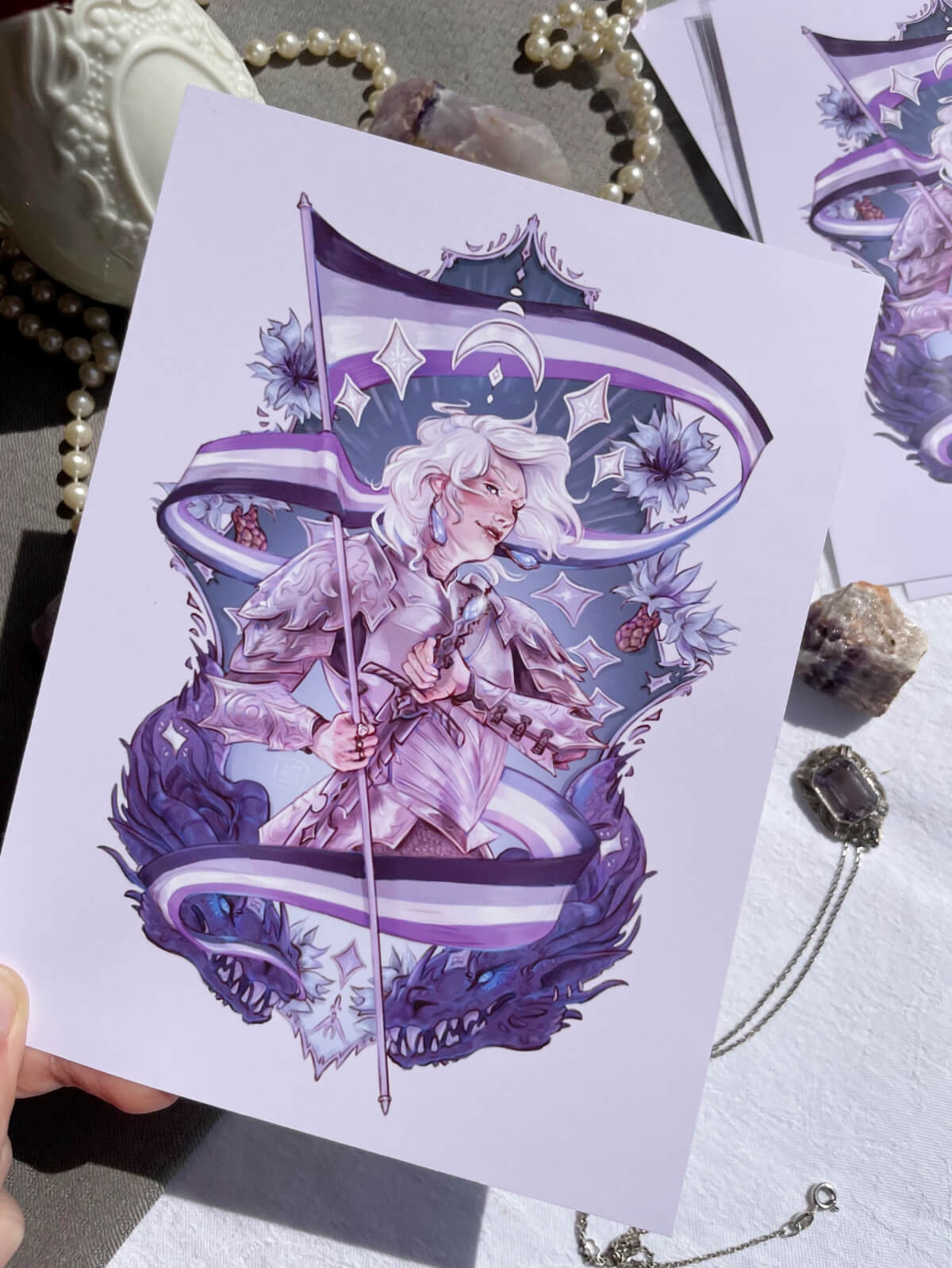 Asexual Knight Nyx ✦ A5 Art Print