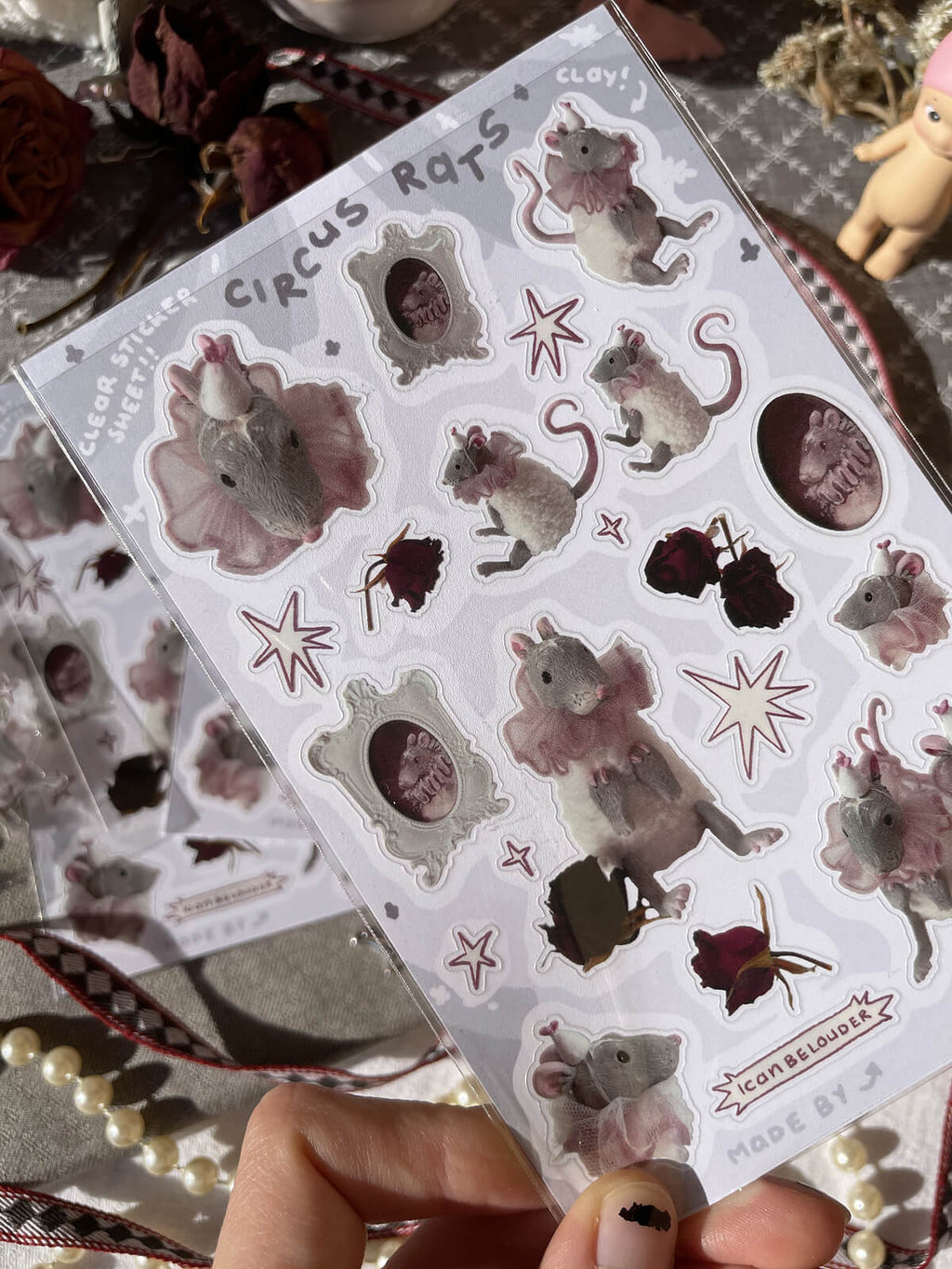 Circus Rat ✦ Transparent Stickersheet