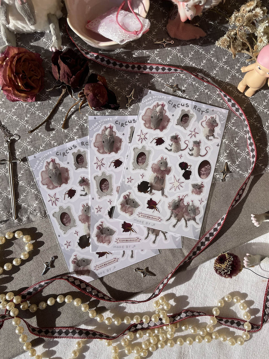 Circus Rat ✦ Transparent Stickersheet