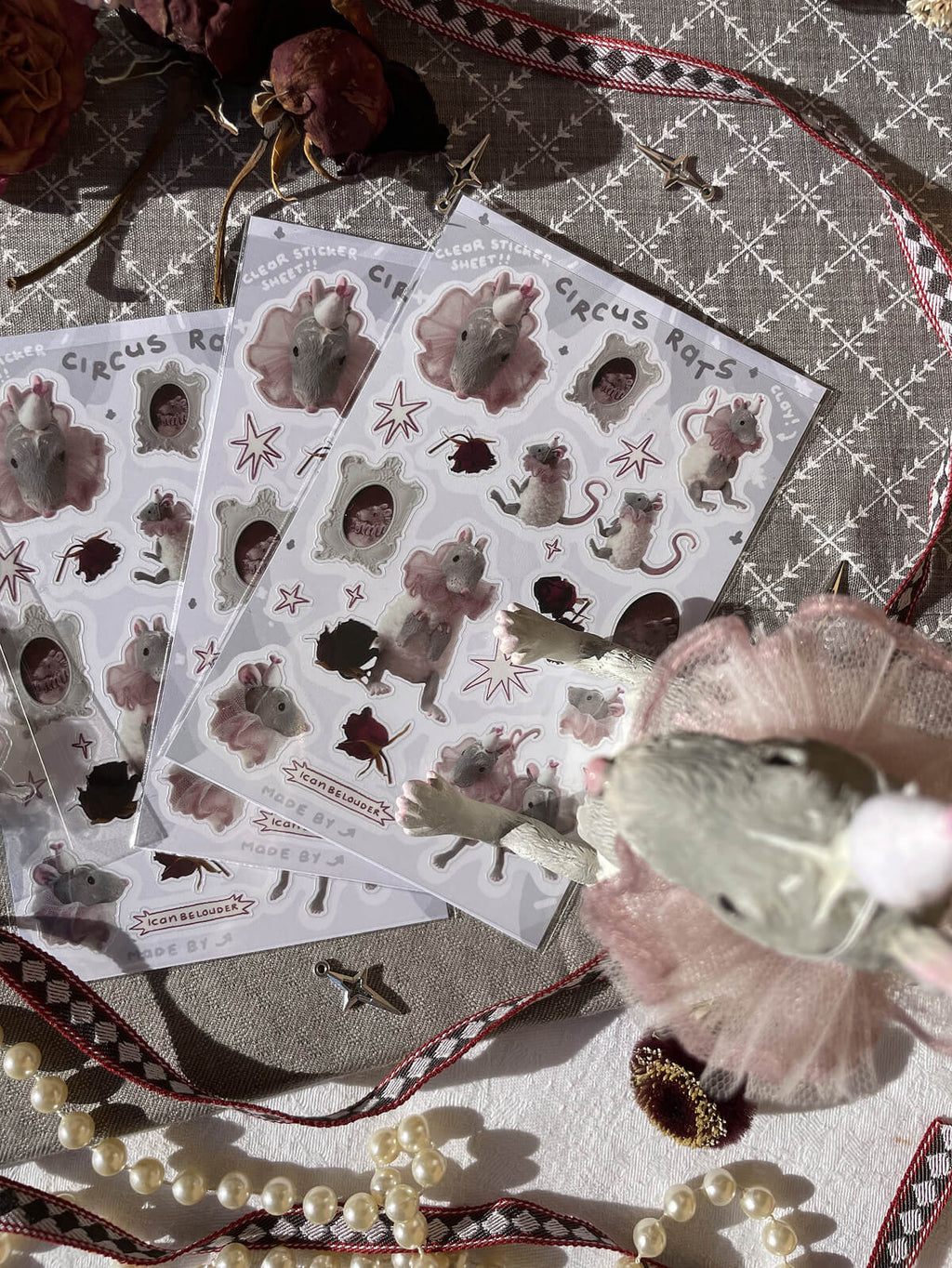 Circus Rat ✦ Transparent Stickersheet