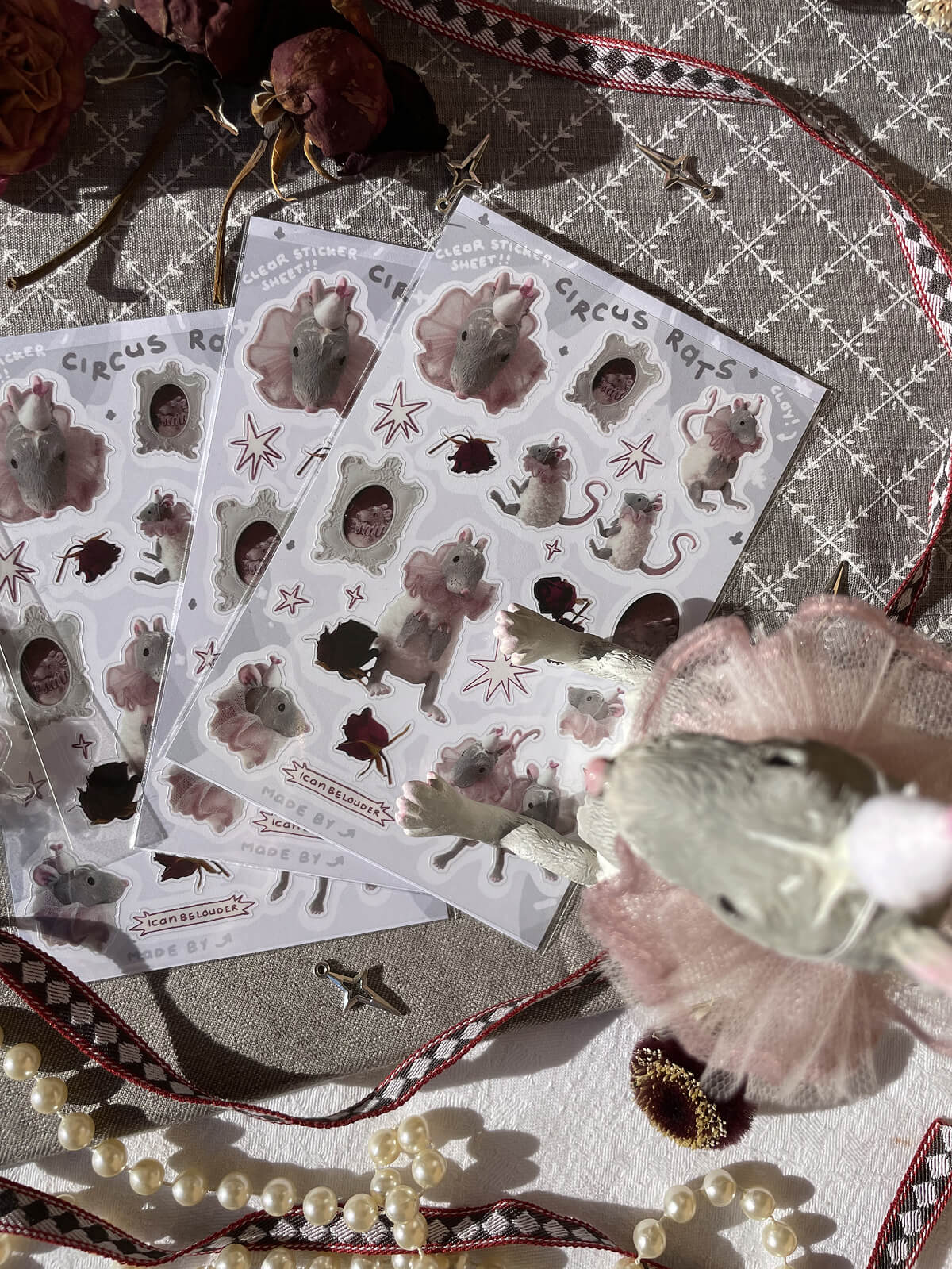 Circus Rat ✦ Transparent Stickersheet
