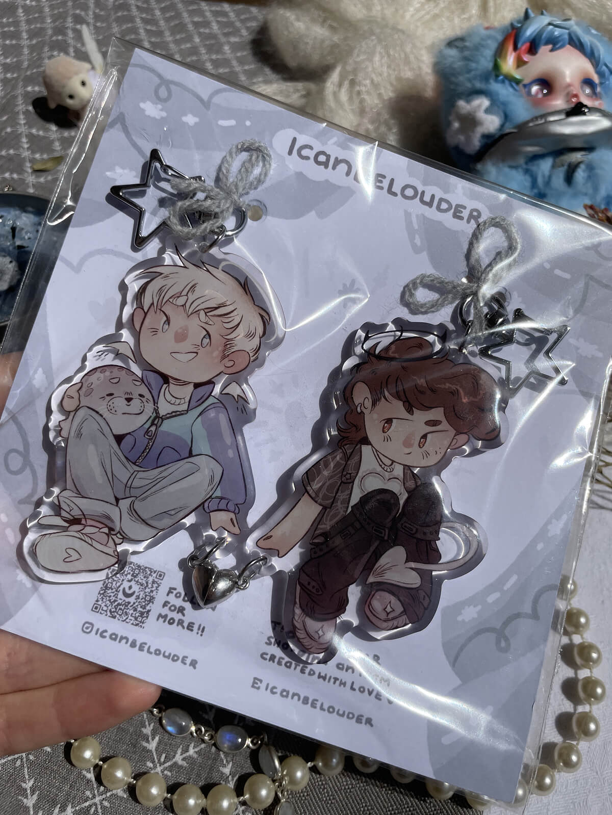 Dan and Phil ✦ Magnetic Keychain Set