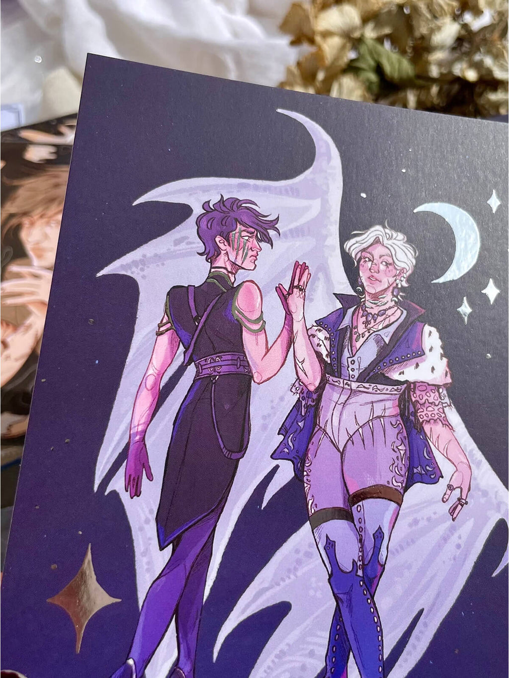 Dance of the Stars ✦ A6 Silver Foil Art Print