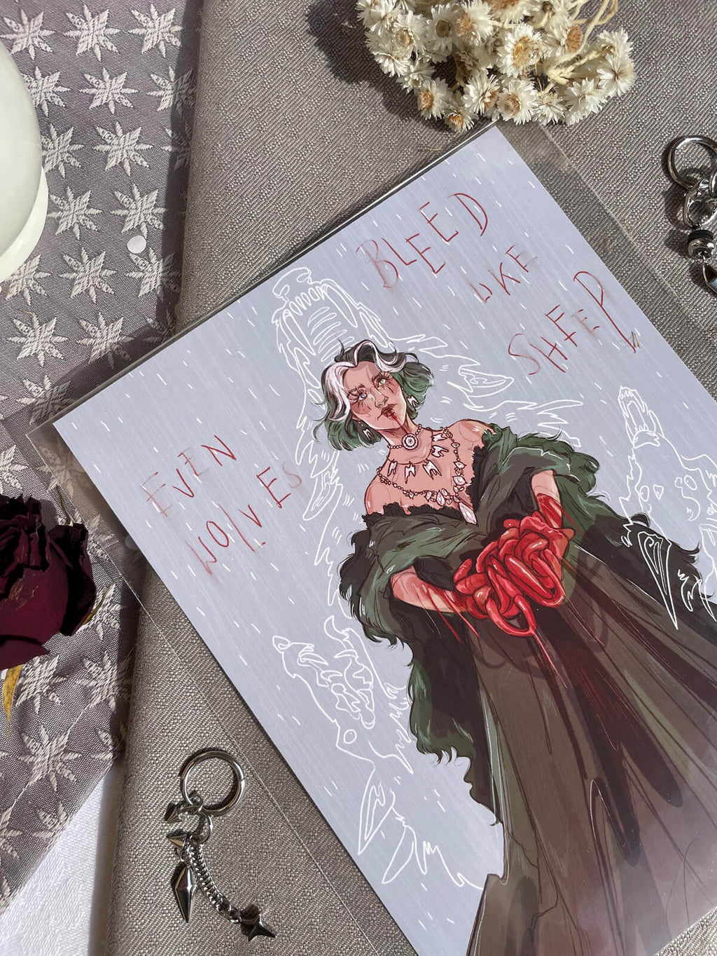 Even Wolves Bleed Like Sheep OC ✦ A5 Art Print