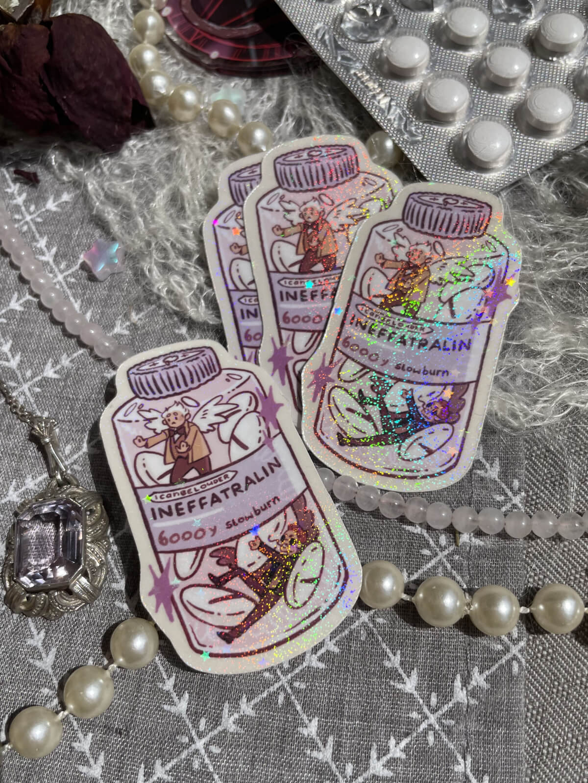 Ineffatralin Good Omens ✦ Glitter Sticker