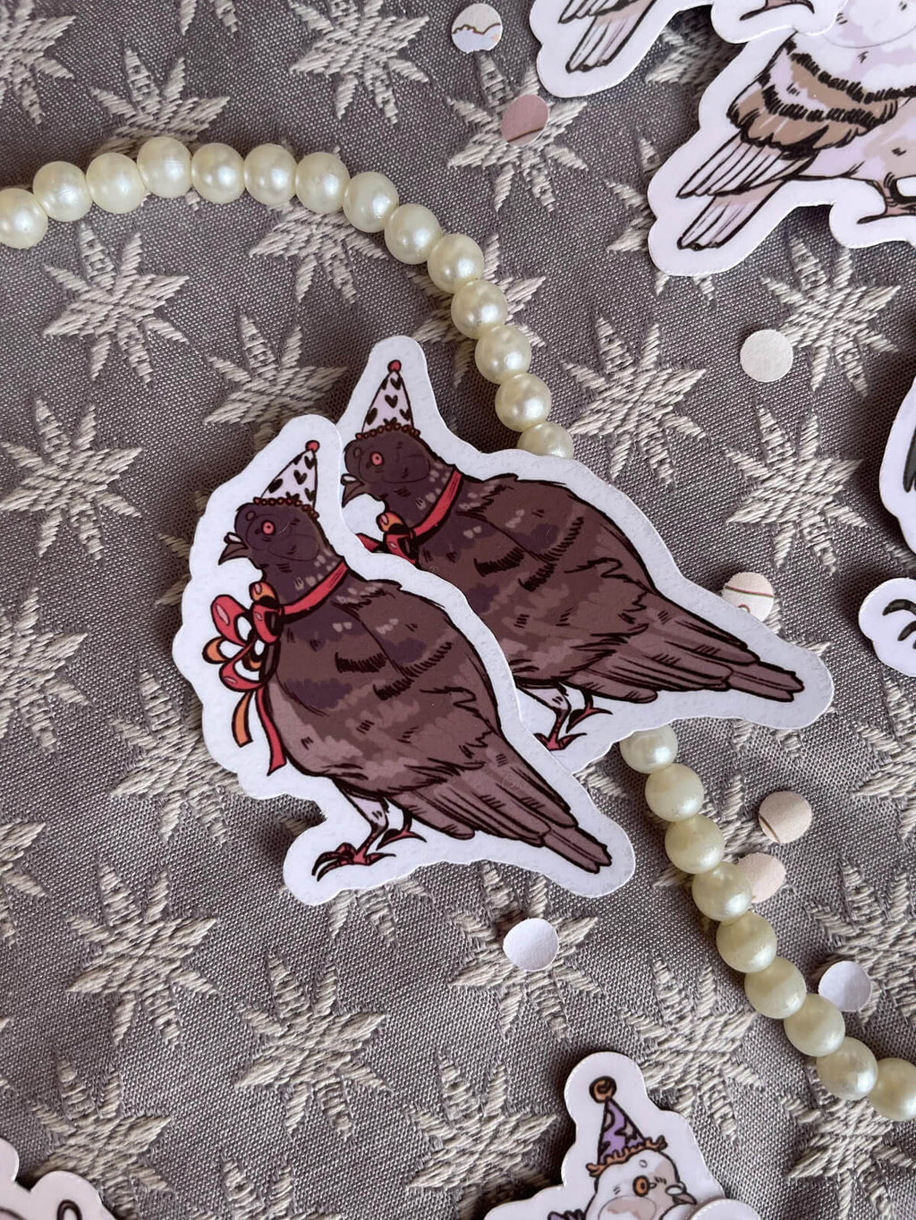 Pigeon Party ✦ Vinyl Sticker Set