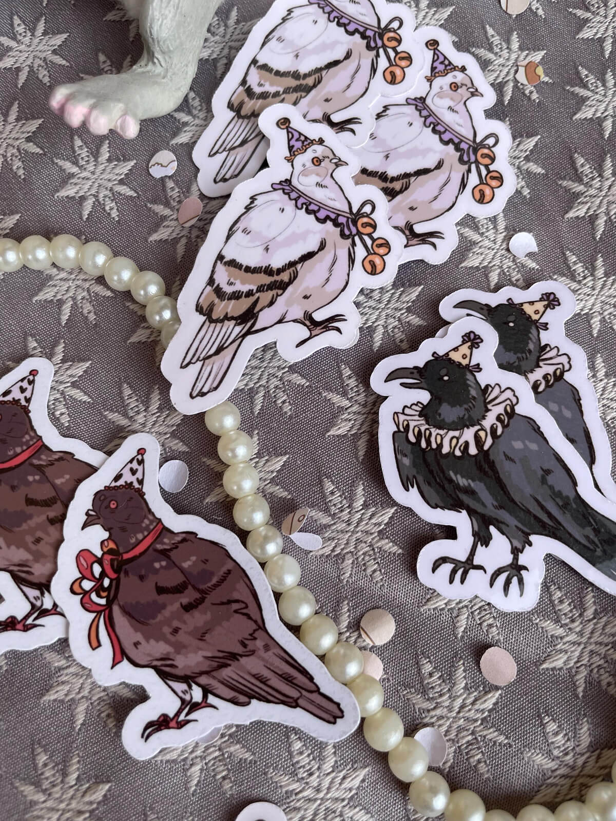 Pigeon Party ✦ Vinyl Sticker Set