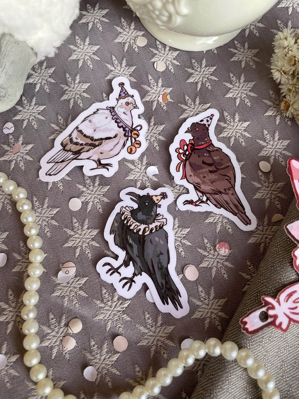Pigeon Party ✦ Vinyl Sticker Set
