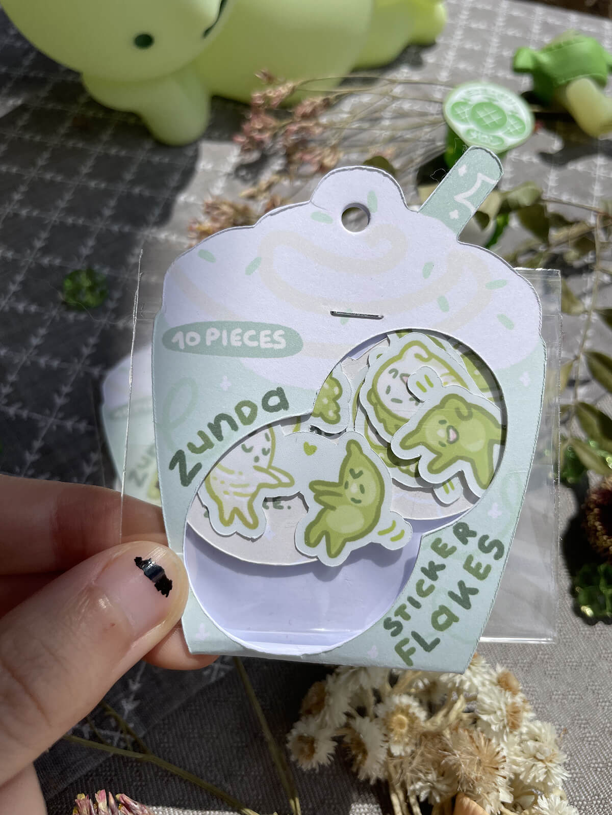 Dancin' Daikon, Shakin' Zunda ✦ Sticker Flakes