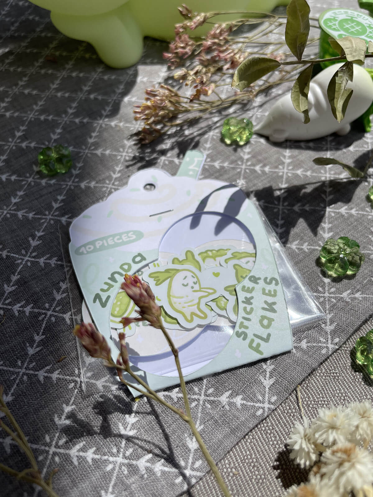Dancin' Daikon, Shakin' Zunda ✦ Sticker Flakes