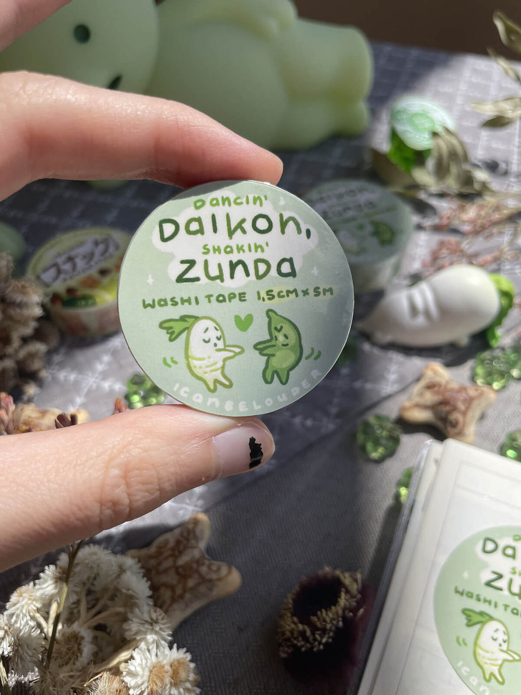 Dancin' Daikon, Shakin' Zunda ✦ Washi Tape